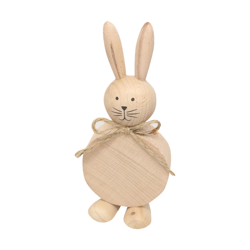 Stockholm Wooden Bow Bunny 14cm